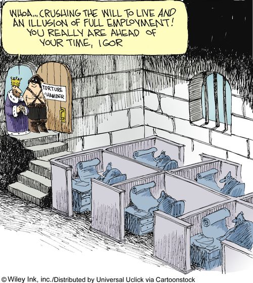 'Whoa...crushing the will to live and an illusion of full employment! You really are ahead of your time, Igor.'