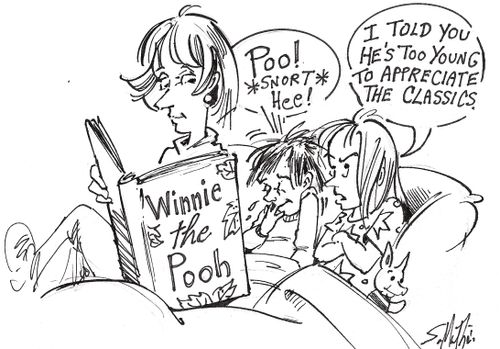 'I told you he's too young to appreciate the Classics!'