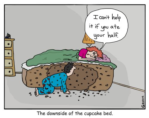 The downside of the cupcake bed.