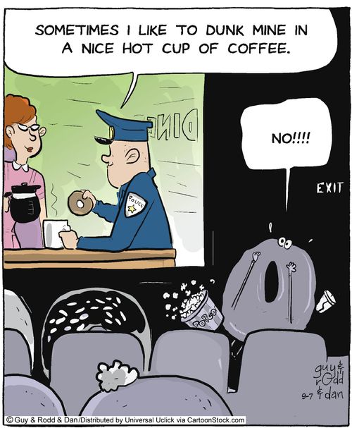 'Sometimes I like to dunk mine in a  nice hot cup of coffee.'