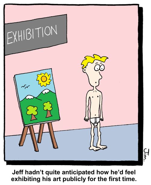 Jeff hadn't quite anticipated how he'd feel exhibiting his art publicly for the first time.