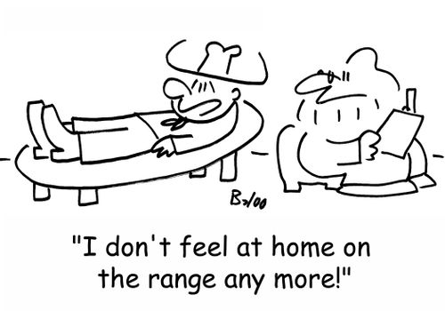 'I don't feel at home on the range any more!'