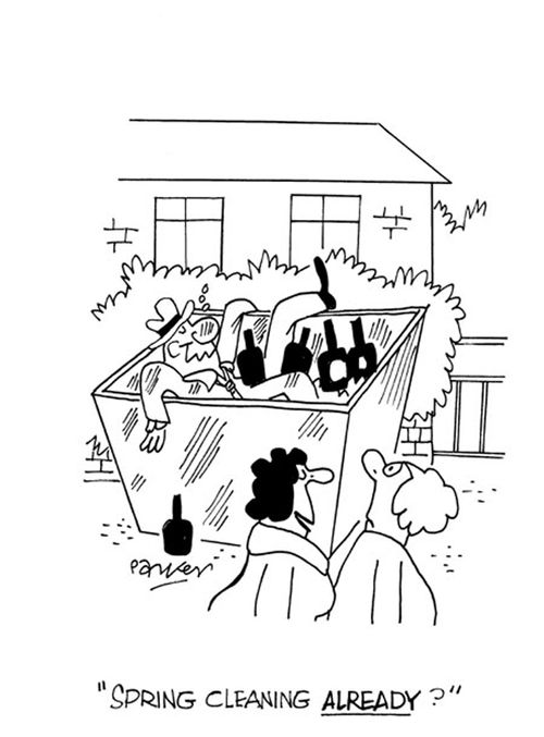 "Spring cleaning ALREADY?"