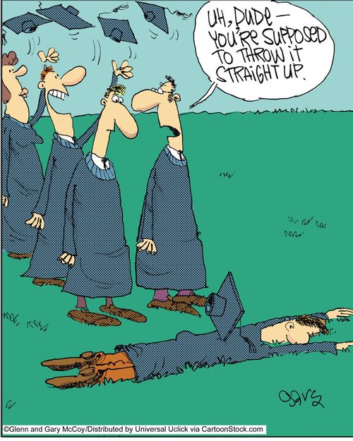 'Uh Dude, you're supposed to throw it straight up.'