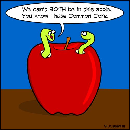 "We can't BOTH be in this apple. You know I hate Common Core."