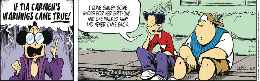 "I gave Smiley some shoes for her birthday...and she walked away and never came back."