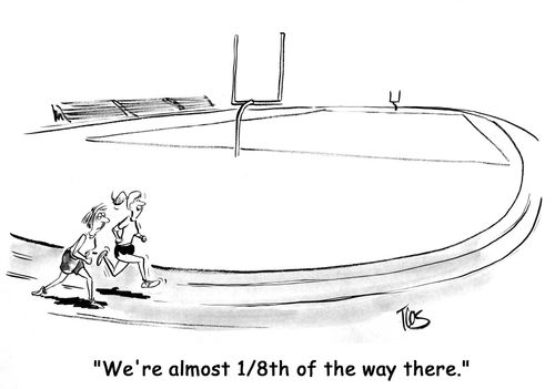 'We're almost 1/8th of the way there.'