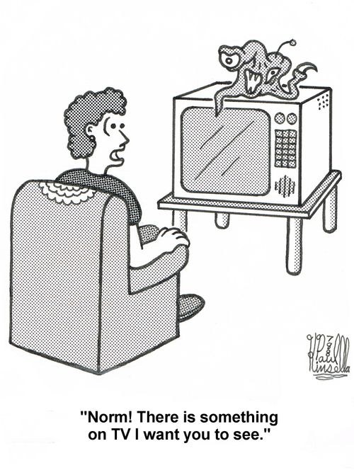 'Norm! There is something on TV I want you to see.'
