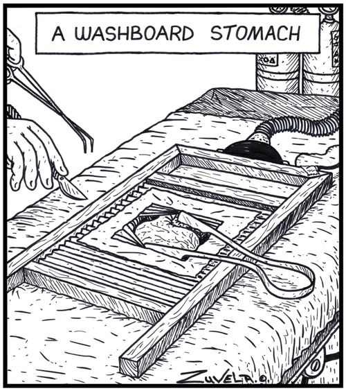 A Washboard Stomach.