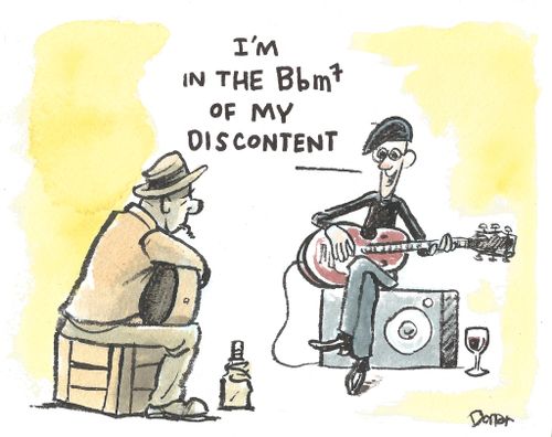 "I'm in the Bbm7 of my discontent."
