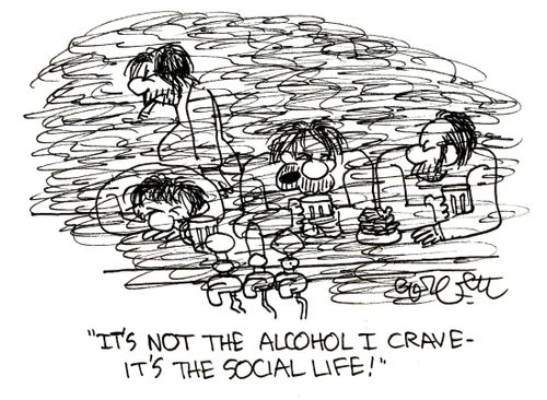 'It's not the alcohol I crave, it's the social life.'