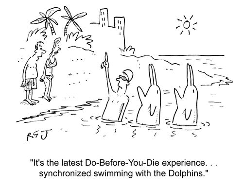 'It's the latest Do-Before-You-Die experience. . . synchronized swimming with the Dolphins.'