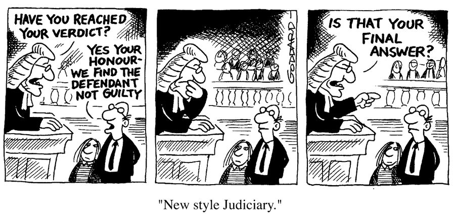 'New style judiciary' Is that your final answer?