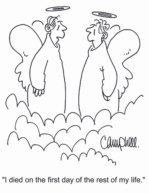 'I died on the first day of the rest of my life.'