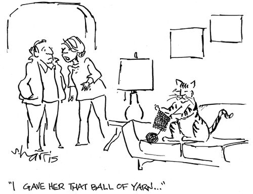 'I gave her that ball of yarn...'