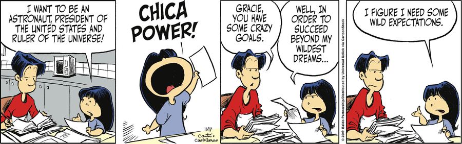 "I want to be an astronaut, president of the United States and ruler of the universe! Chica power!"