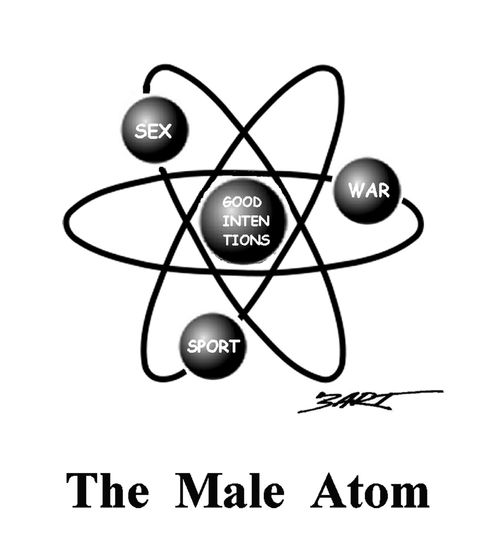 The Male Atom: Sex, Sport, War and Good Intentions.