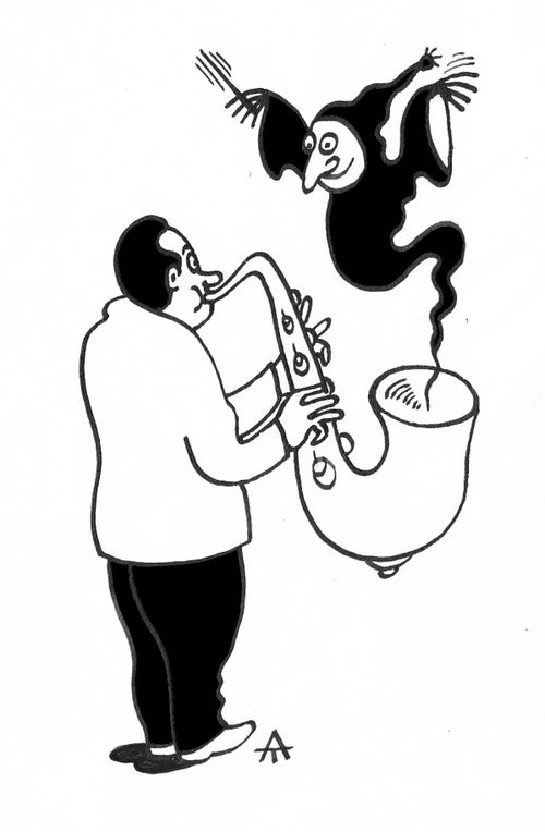 Saxophone summoning.