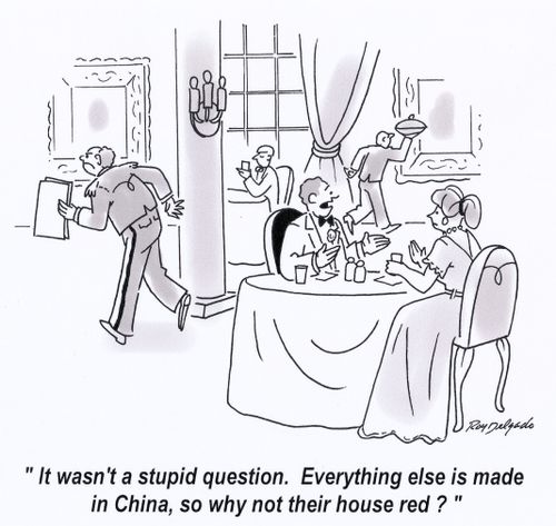 'It wasn't a stupid question. Everything else is made in China, so why not their house red?'
