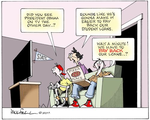 'We have to pay back our loans?'