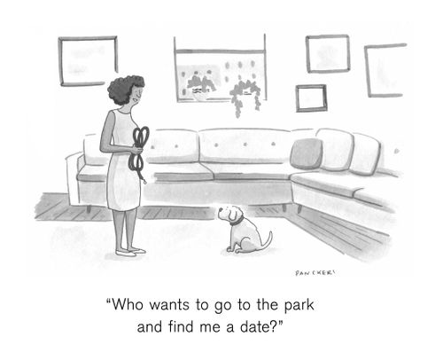 "Who wants to go to the park and find me a date?"