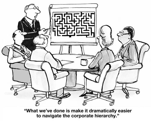 "What we've done is make it dramatically easier to navigate the corporate hierarchy."
