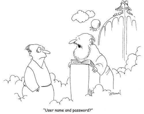 "User name and password?"