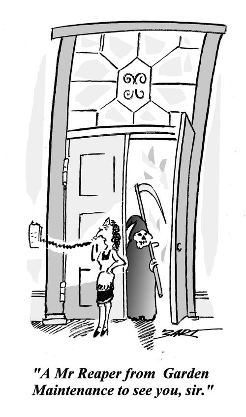 'A Mr Reaper from Garden Maintenance to see you, sir.'