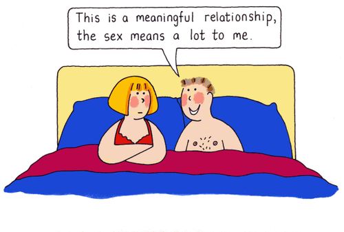'This is a meaningful relationship, the sex means a lot to me.'