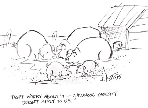 'Don't worry about it - childhood obesity doesn't apply to us'