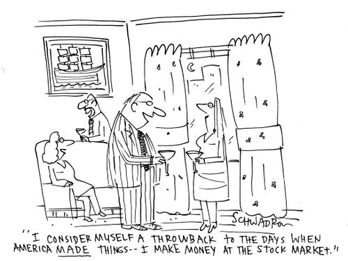 'I consider myself a throwback to the days when America made things - I make money at the stock market.'
