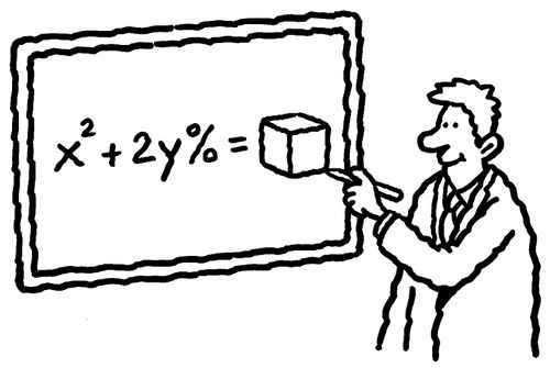 Maths equation for a cube.