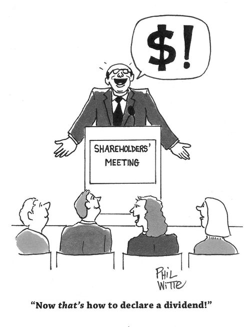 "Now that's how to declare a dividend!"