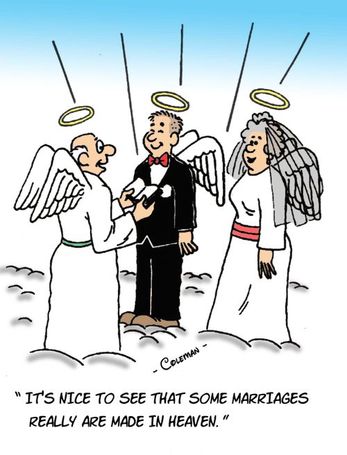 'It's nice to see that some marriages really are made in heaven.'