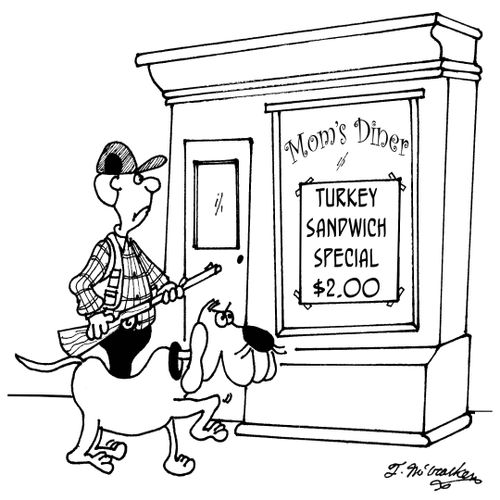 'Mom's Diner, Turkey Sandwich Special, $2.00.'