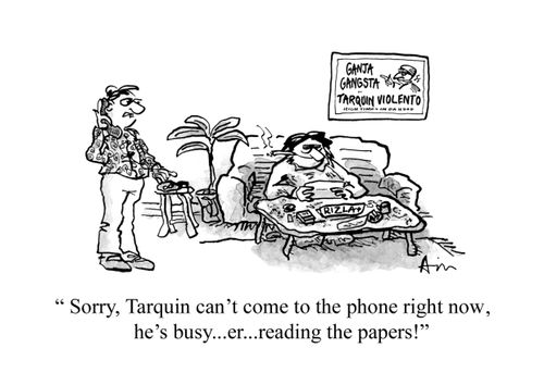 'Sorry, Tarquin can't come to the phone right now...'