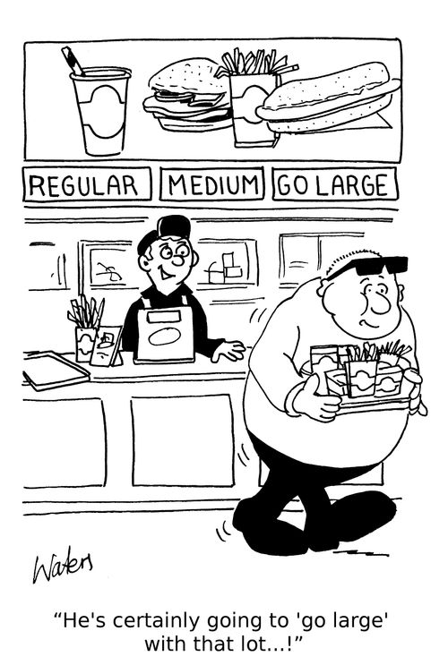 'He's certainly going to 'go large' with that lot!'