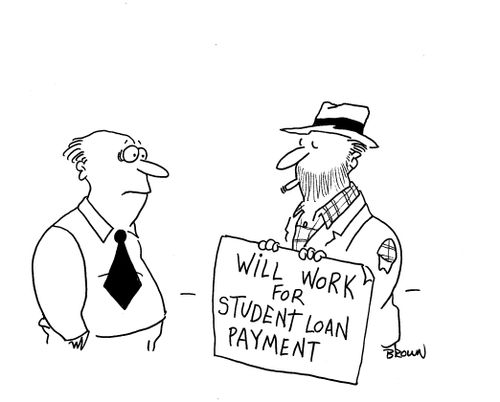 Will Work for Student Loan Payment.