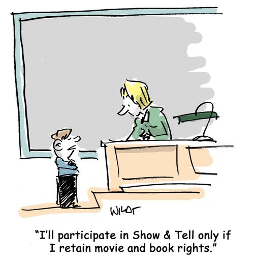 'I'll participate in Show & Tell only if I retain movie and book rights.'