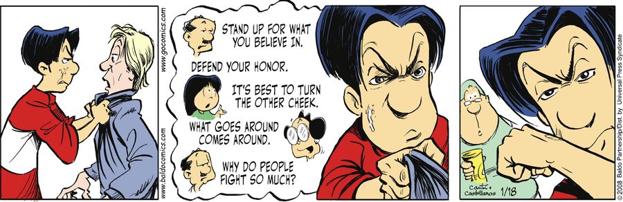 "It's best to turn the other cheek."