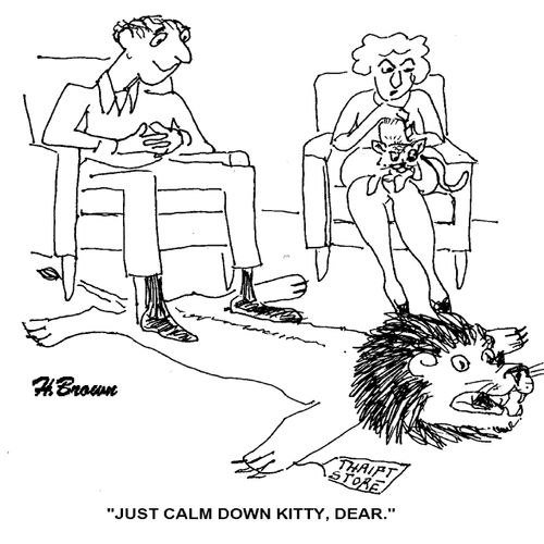 'Just calm down Kitty, dear.'
