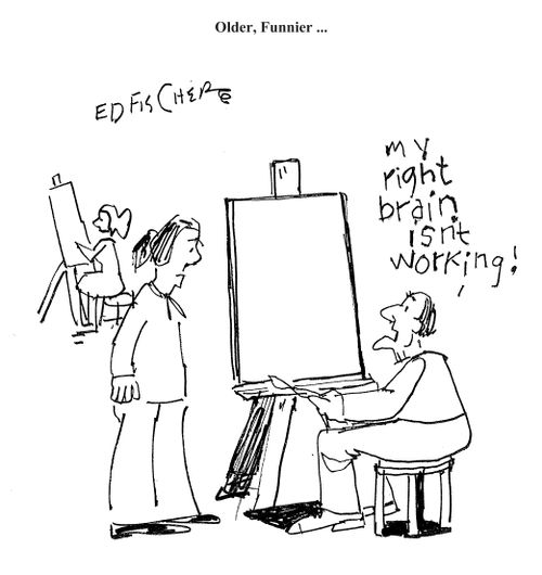 'My right brain isn't working.'