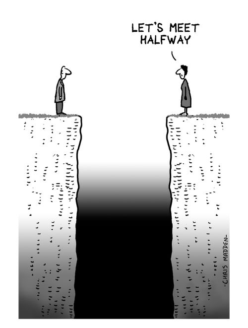 'Let's meet halfway.'