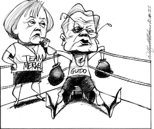 Team Merkel in trouble and Guido Westerwelle really takes a beating!