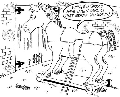 "Well, you should have taken care of that before you got in!"