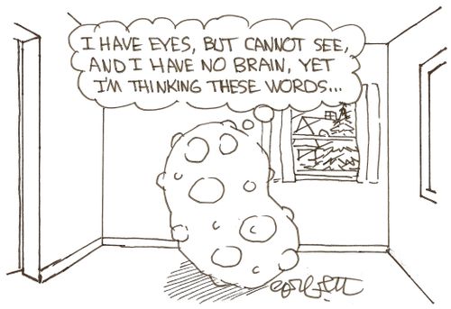 Potato: 'I have eyes, but cannot see, and I have no brain, yet I'm thinking these words.'