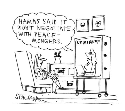 'Hammas said it won't negotiate with peace-mongers.'