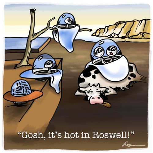 "Gosh, it's hot in Roswell!"