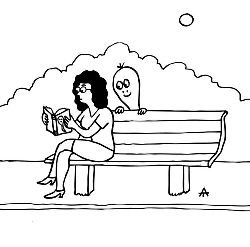 Girl with book.