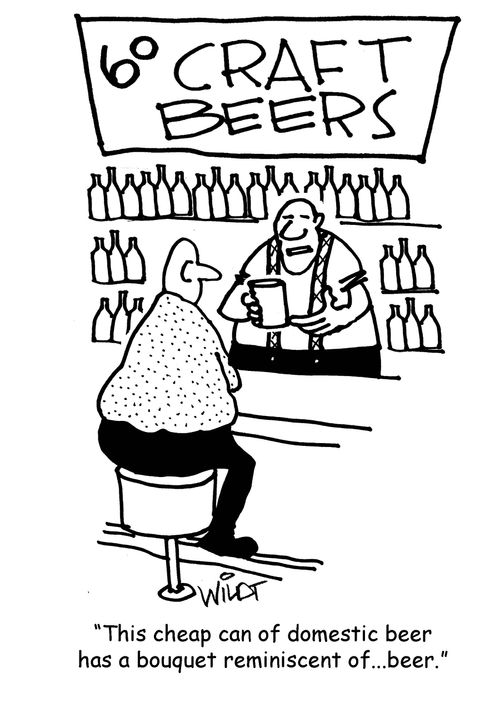 "This cheap can of domestic beer has a bouquet reminiscent of...beer."